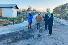 Alcalde visita obras en Villa La Unión y Callle San Pablo de Nilahue Cornejo