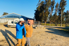 Alcalde visita obras en Villa La Unión y Callle San Pablo de Nilahue Cornejo