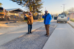 Alcalde visita obras en Villa La Unión y Callle San Pablo de Nilahue Cornejo