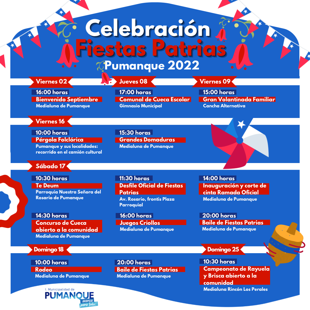 Pumanque celebrará durante todo septiembre el Mes de la Patria